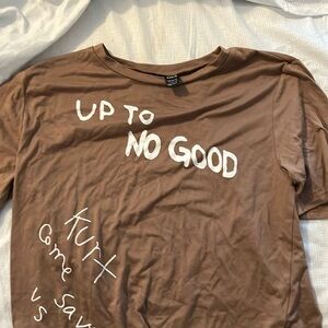 Shein grunge Nirvana cropped shirt